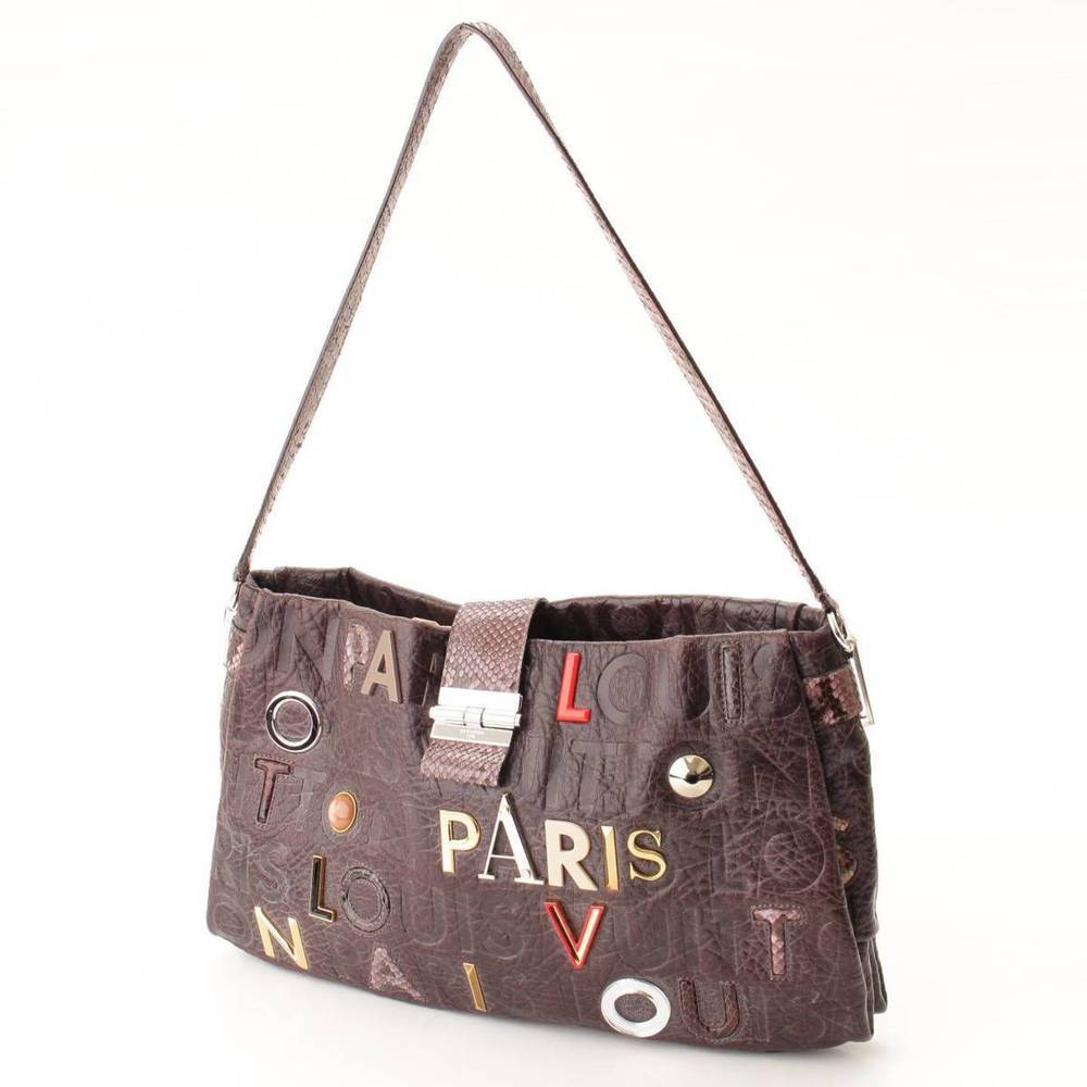 Louis Vuitton Python Logo Shoulder Brown Collecti… - image 2